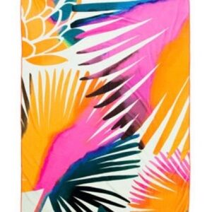 Summer & Rose Tropical Pink and Orange Beach Towel